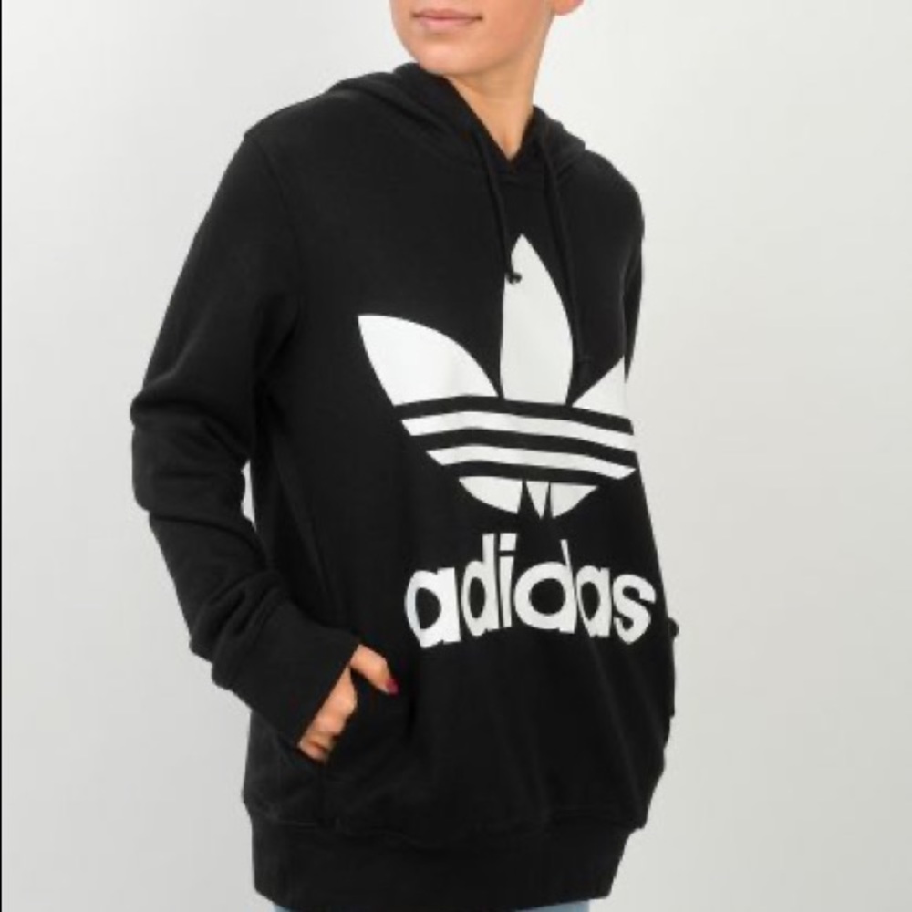 Adidas black small hoodie women’s